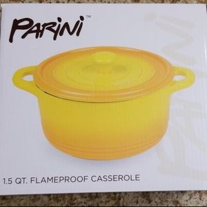PARINI 1.5 QT. FLAMEPROOF ORANGE CASSEROL